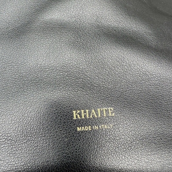 ** KHAITE ** Lotus Medium Soft Leather Tote Bag in Black - Picture 4 of 5